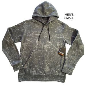 Spalding Men’s SMALL Marble Gray Print Fleece Pullover Hoodie
